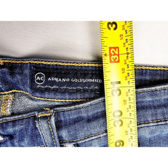 AG Adriano Goldschmied Size 29X24 Women The Stevie Crop Slim Straight Blue Jeans - Picture 11 of 12